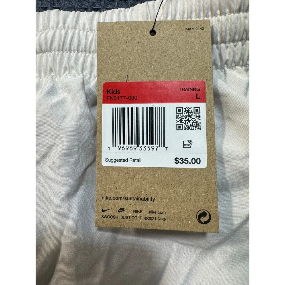 Nike Training Shorts Kids Large White